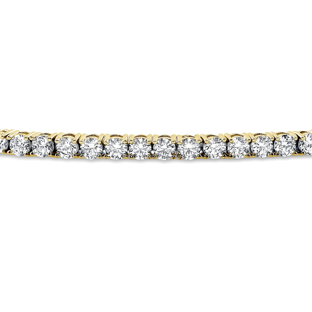 Round CZ Tennis Bracelet, Gold Plated / 6.5 inch