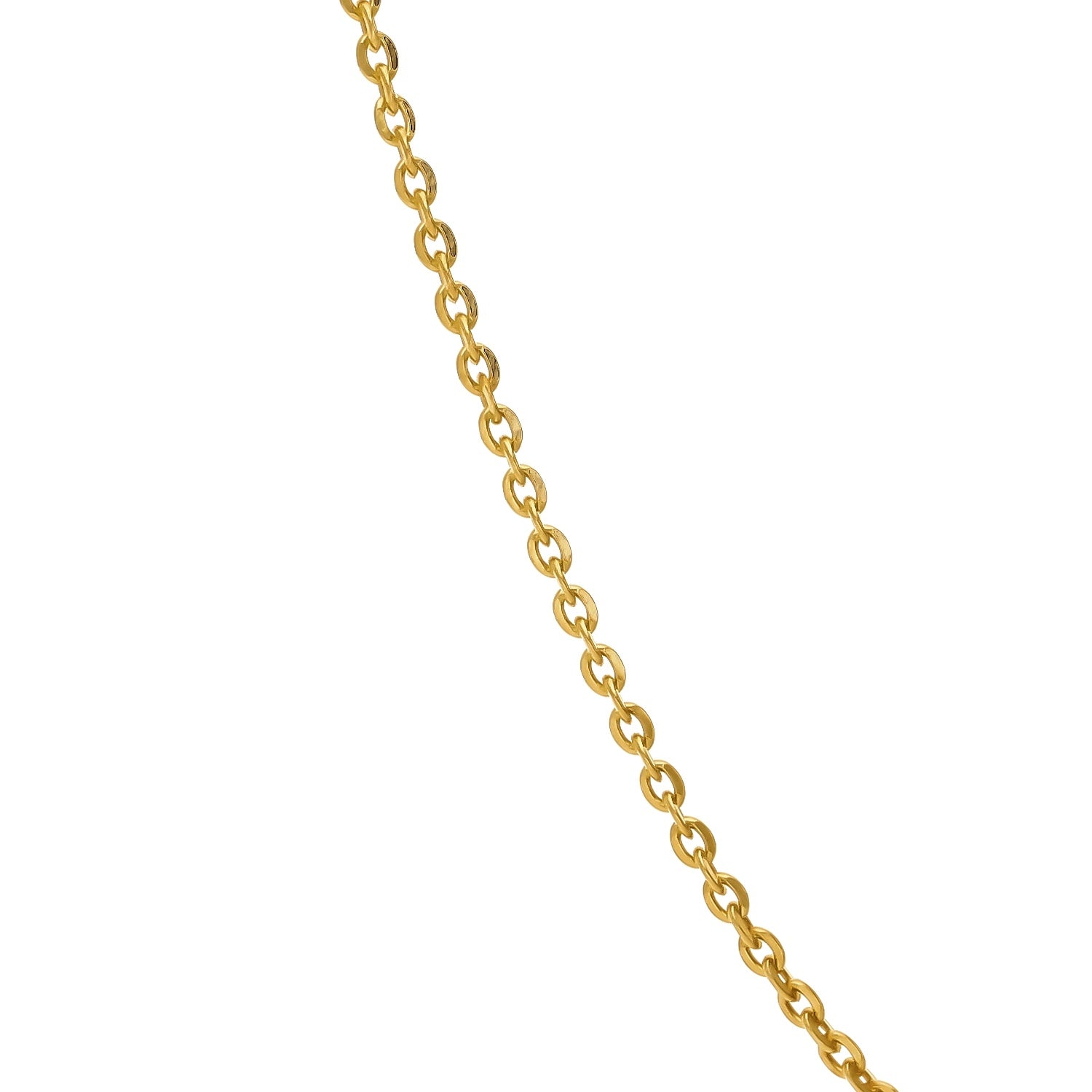 Italian Rolo Chain Necklace in Gold Flashed Sterling Silver