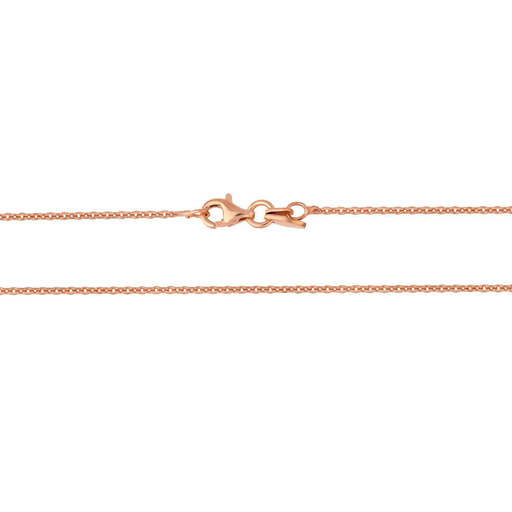 Front view of Italian Layered Rolo Chain Necklace in Sterling Silver, 3-Piece, Rose Gold Flashed / 16-20 inch