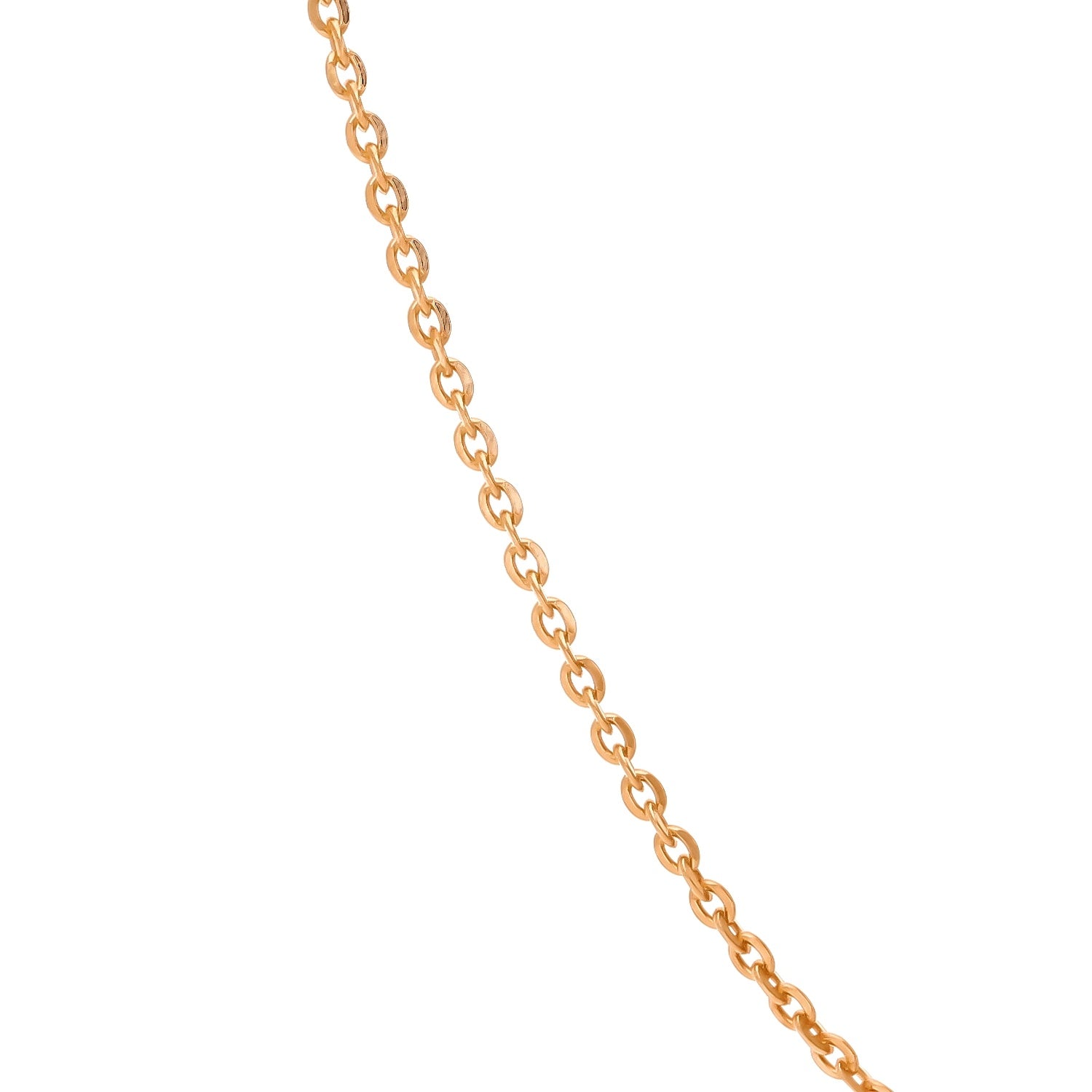 Italian Rolo Chain Necklace in Rose Gold Flashed Sterling Silver