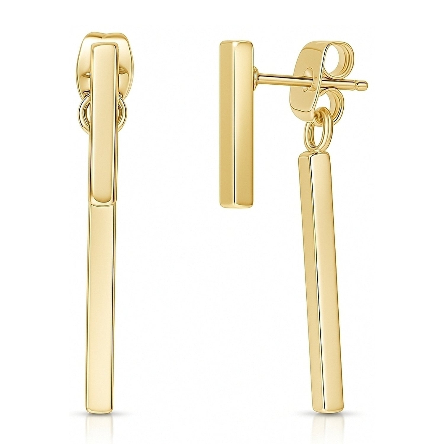 Bar Earrings, Gold-Tone