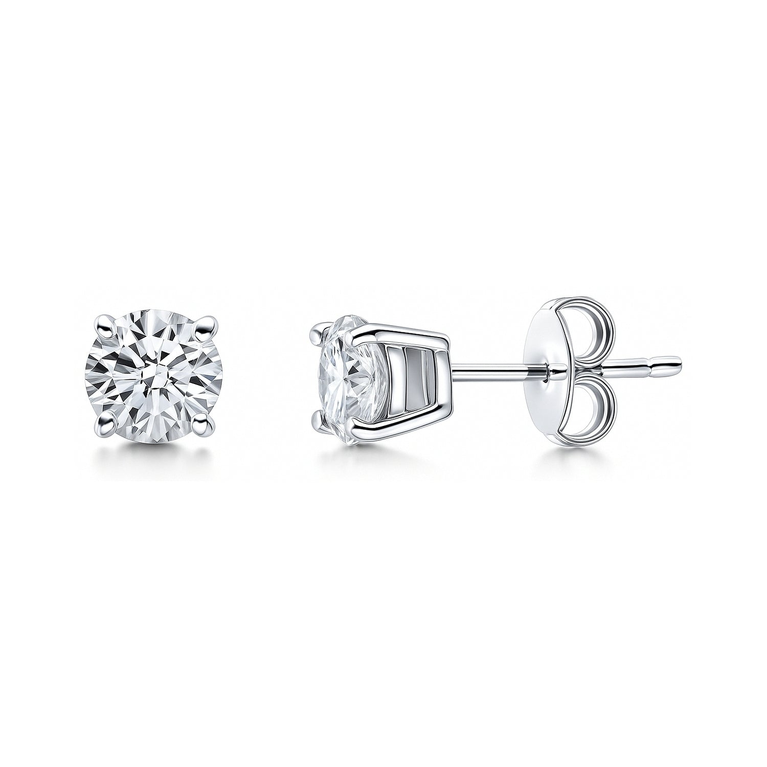 Solitaire 0.8ct/1.6ct CZ Set in Sterling Silver