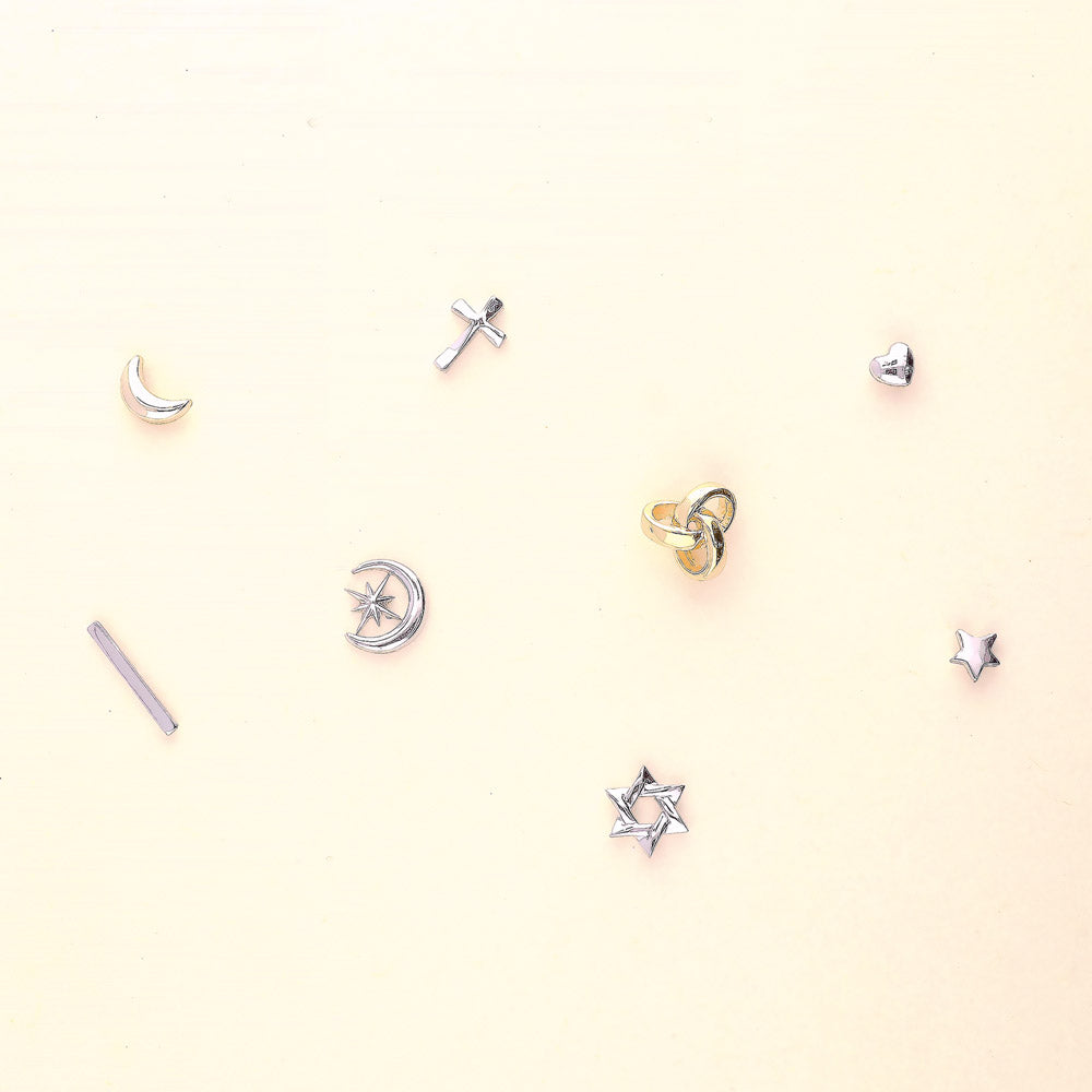 Star Stud Earrings in Sterling Silver