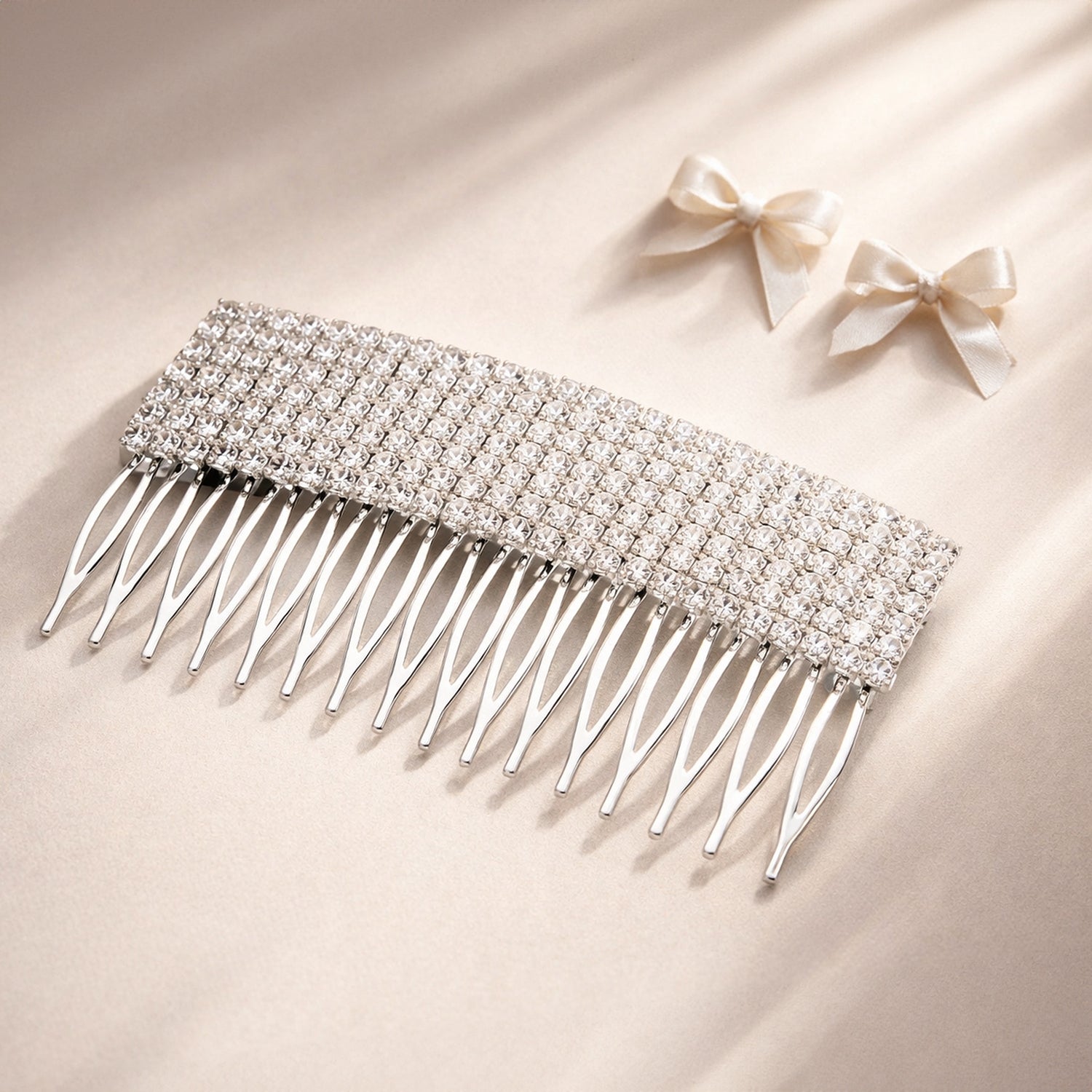 Multi-Row Rhinestone Hair Comb