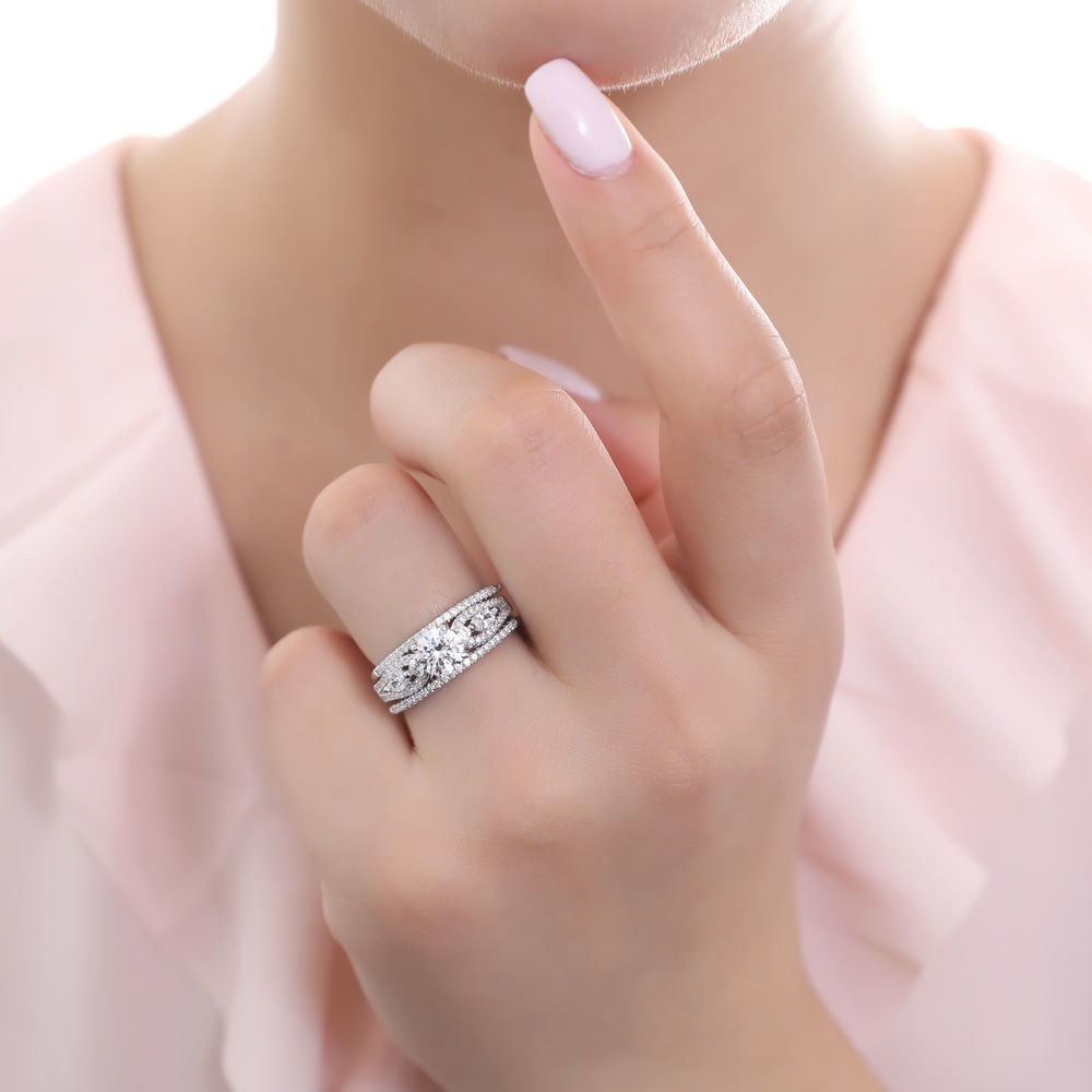 Solitaire 1ct CZ Ring in Sterling Silver