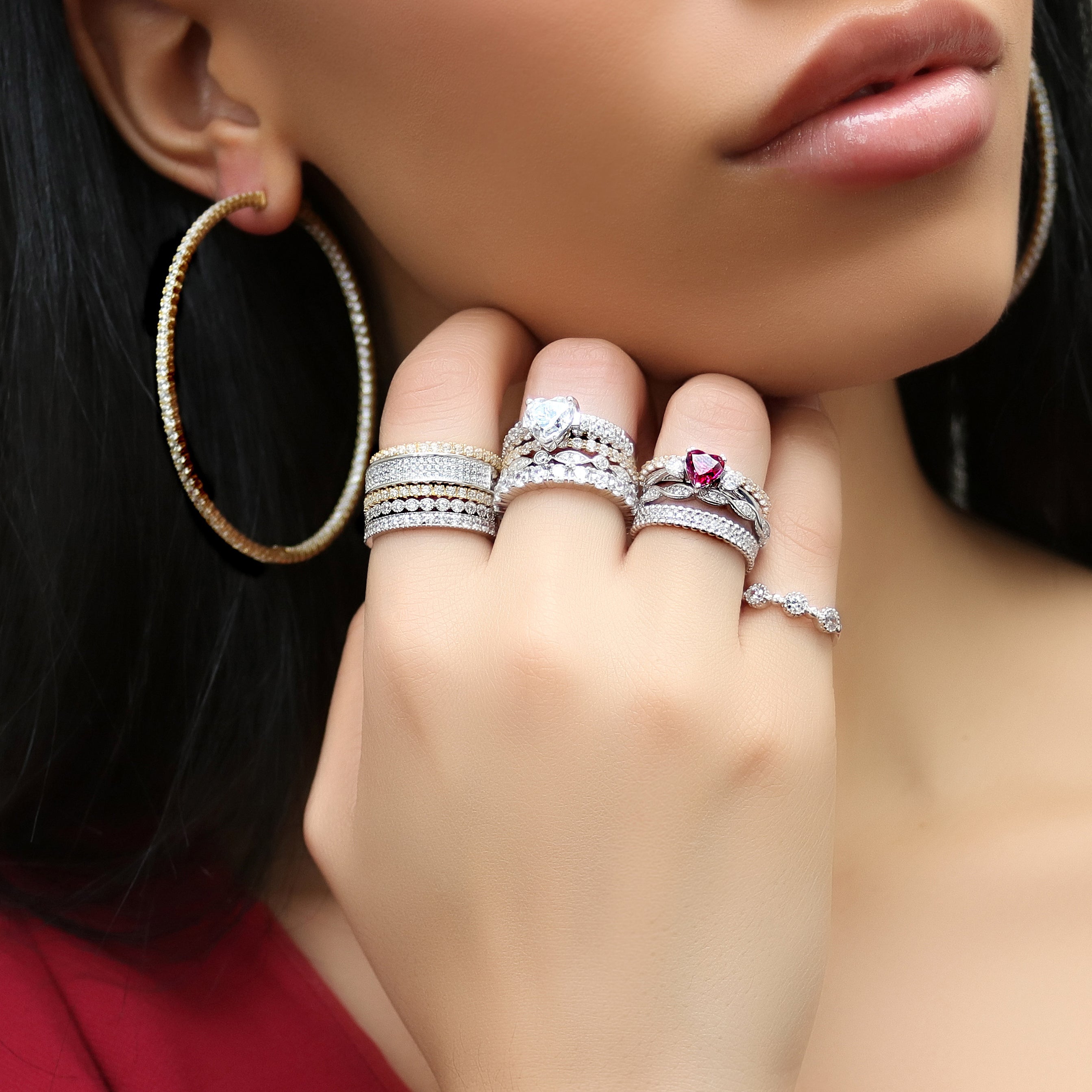 CZ Eternity Ring in Sterling Silver