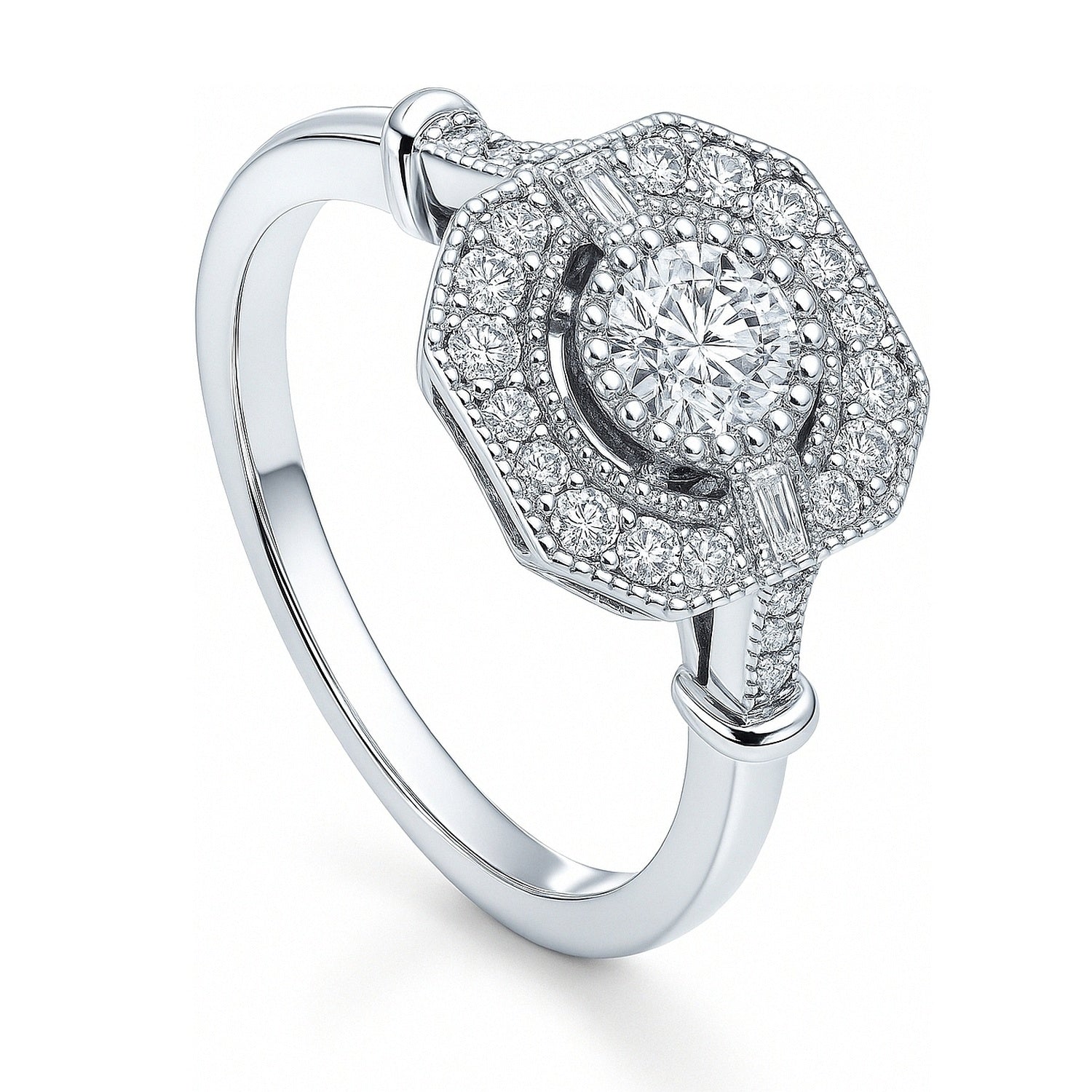 Art Deco CZ Ring in Sterling Silver
