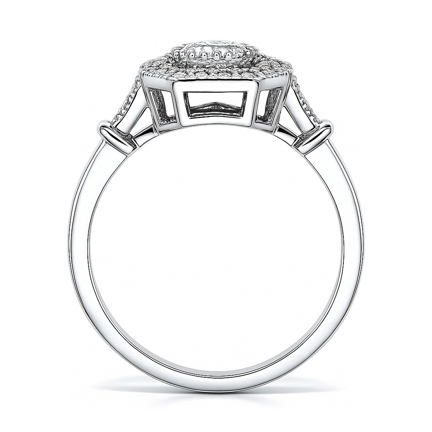 Art Deco CZ Ring in Sterling Silver