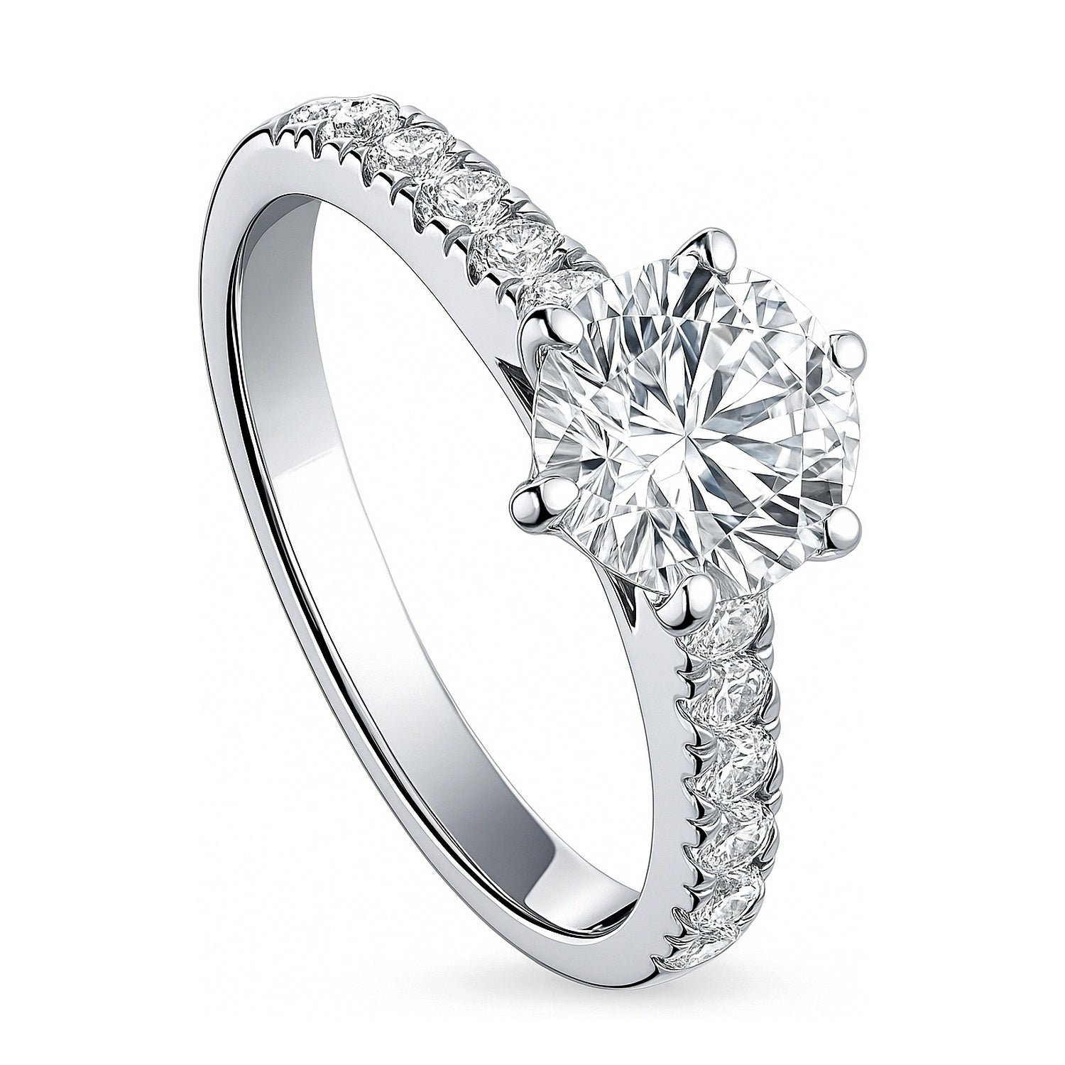 Solitaire 1.25ct CZ Ring in Sterling Silver