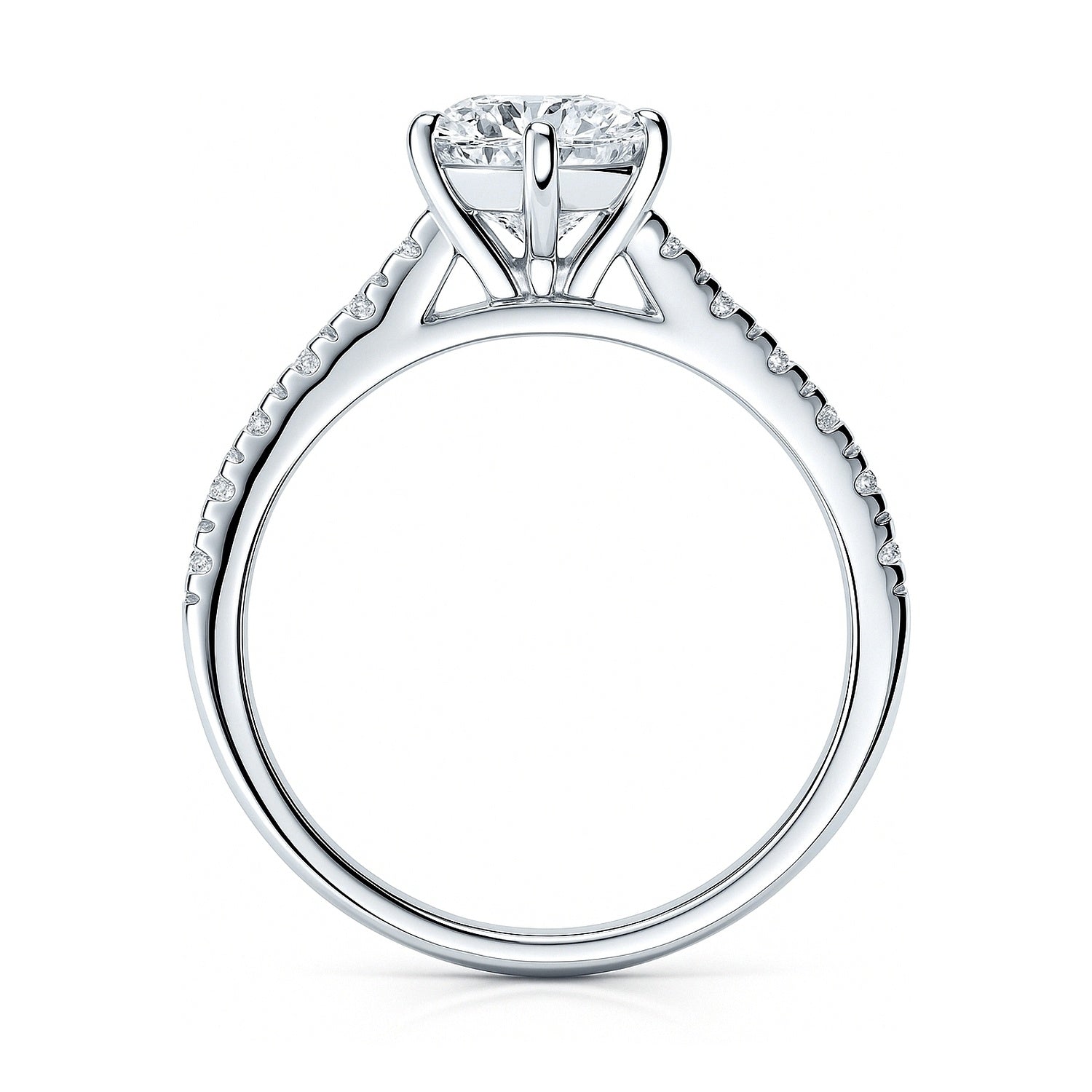 Solitaire 1.25ct CZ Ring in Sterling Silver