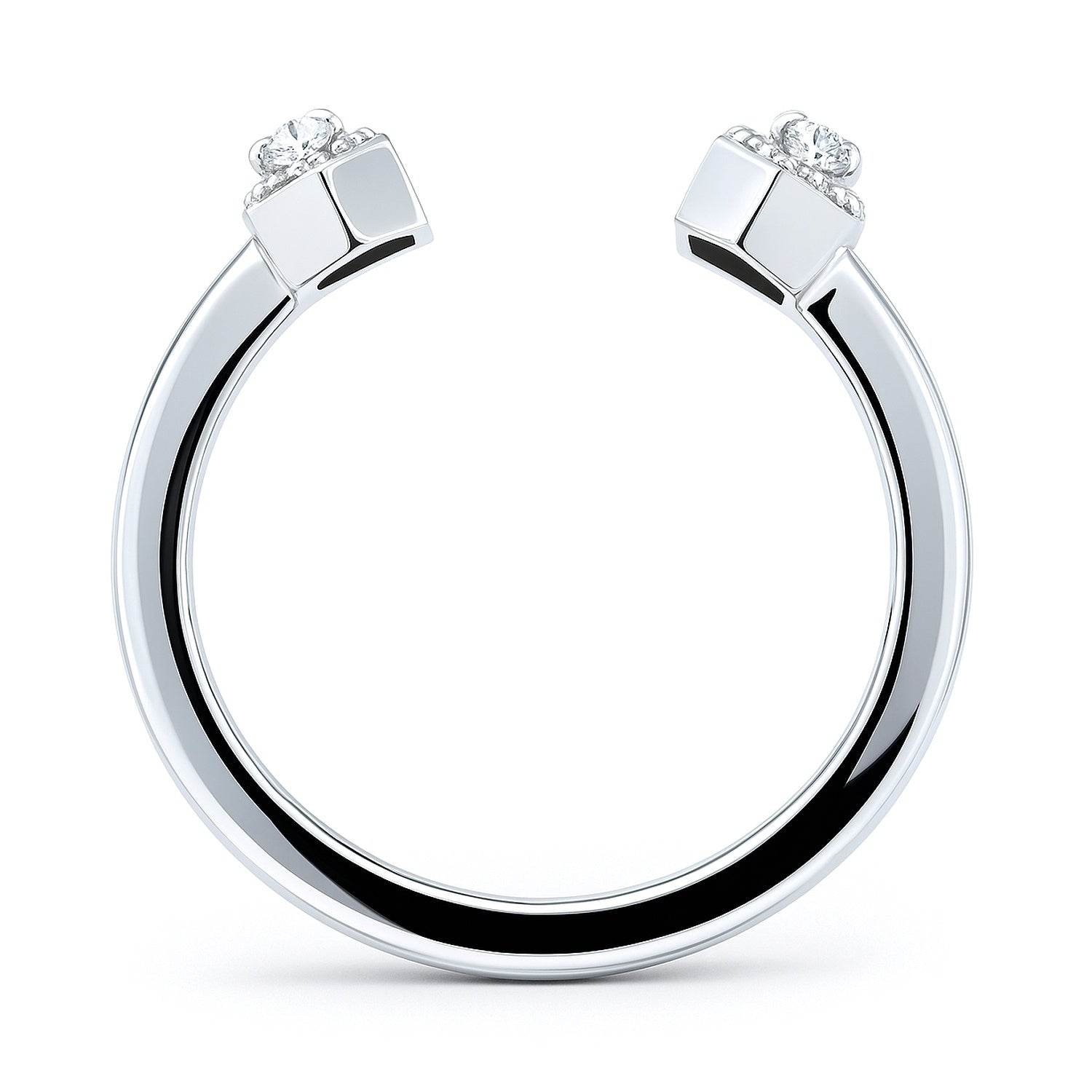 Open Bar CZ Ring in Sterling Silver