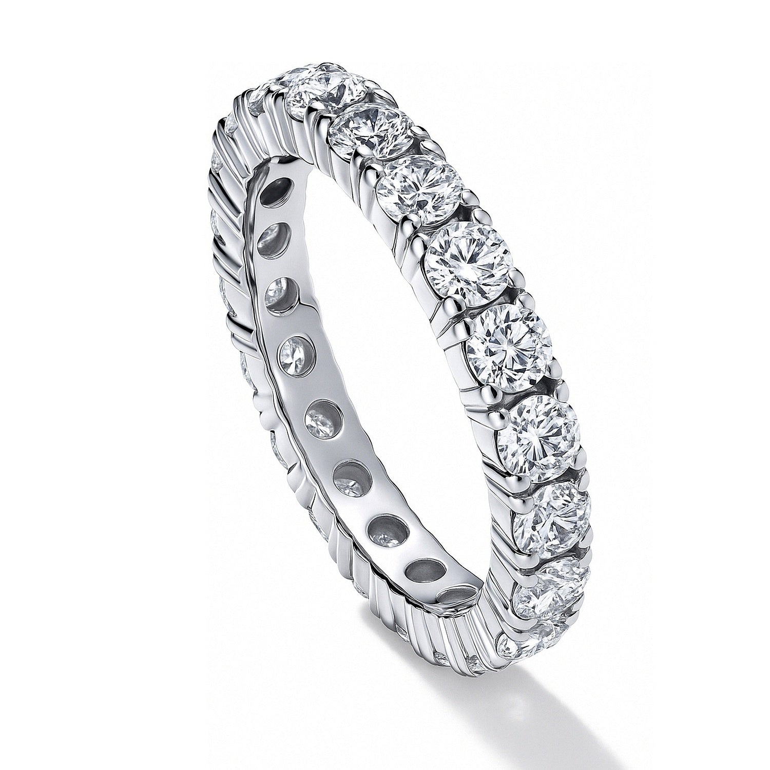 CZ Eternity Ring in Sterling Silver