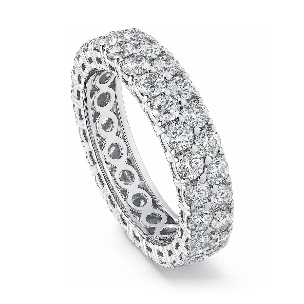 Pave CZ Eternity Ring in Sterling Silver