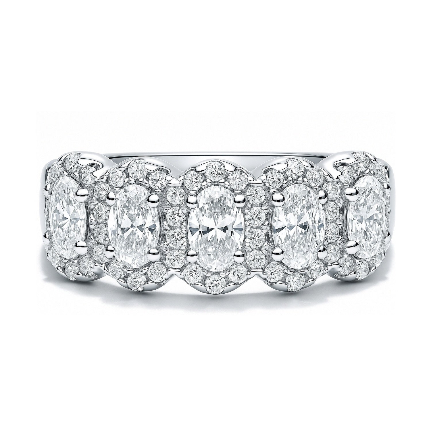 5-Stone CZ Band in Sterling Silver