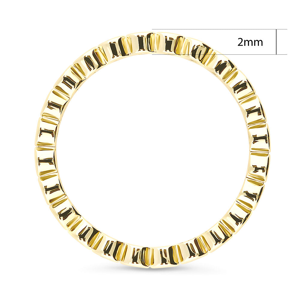 Bubble Bezel CZ Eternity Ring in Gold Flashed Sterling Silver