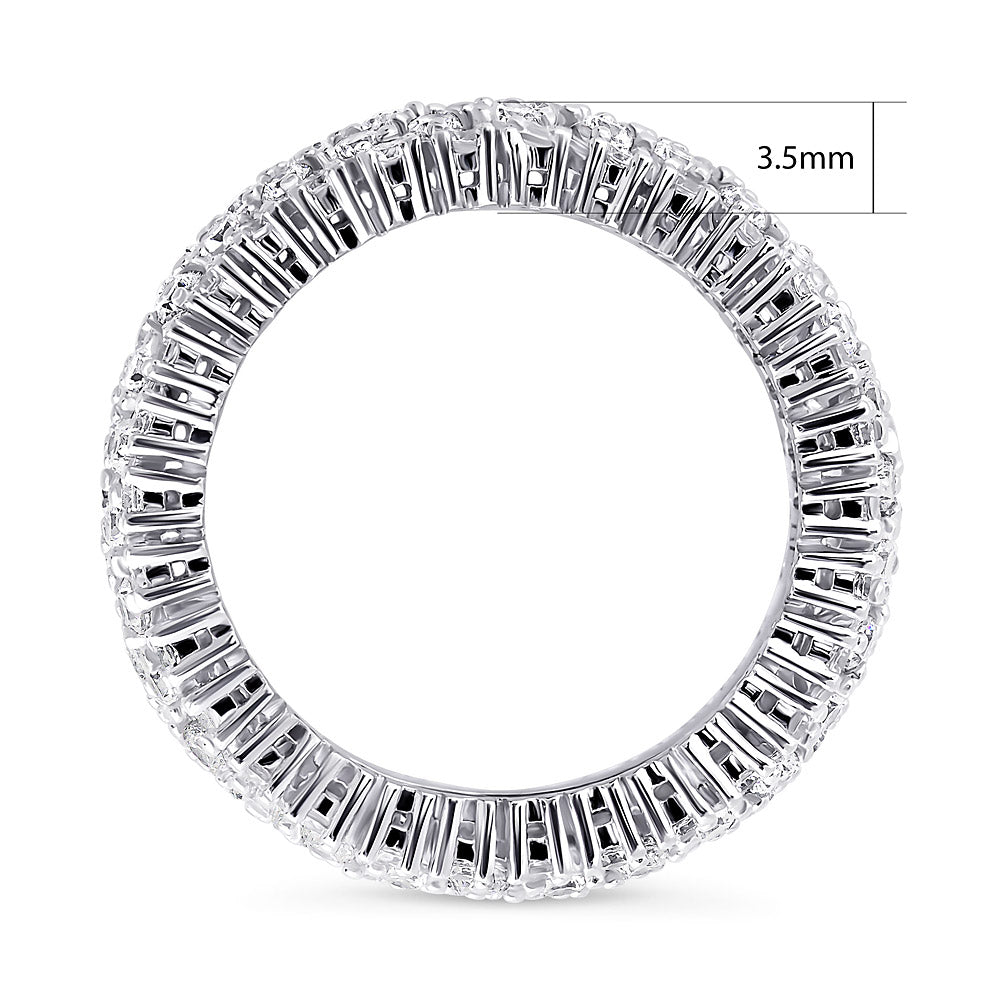 CZ Statement Eternity Ring in Sterling Silver