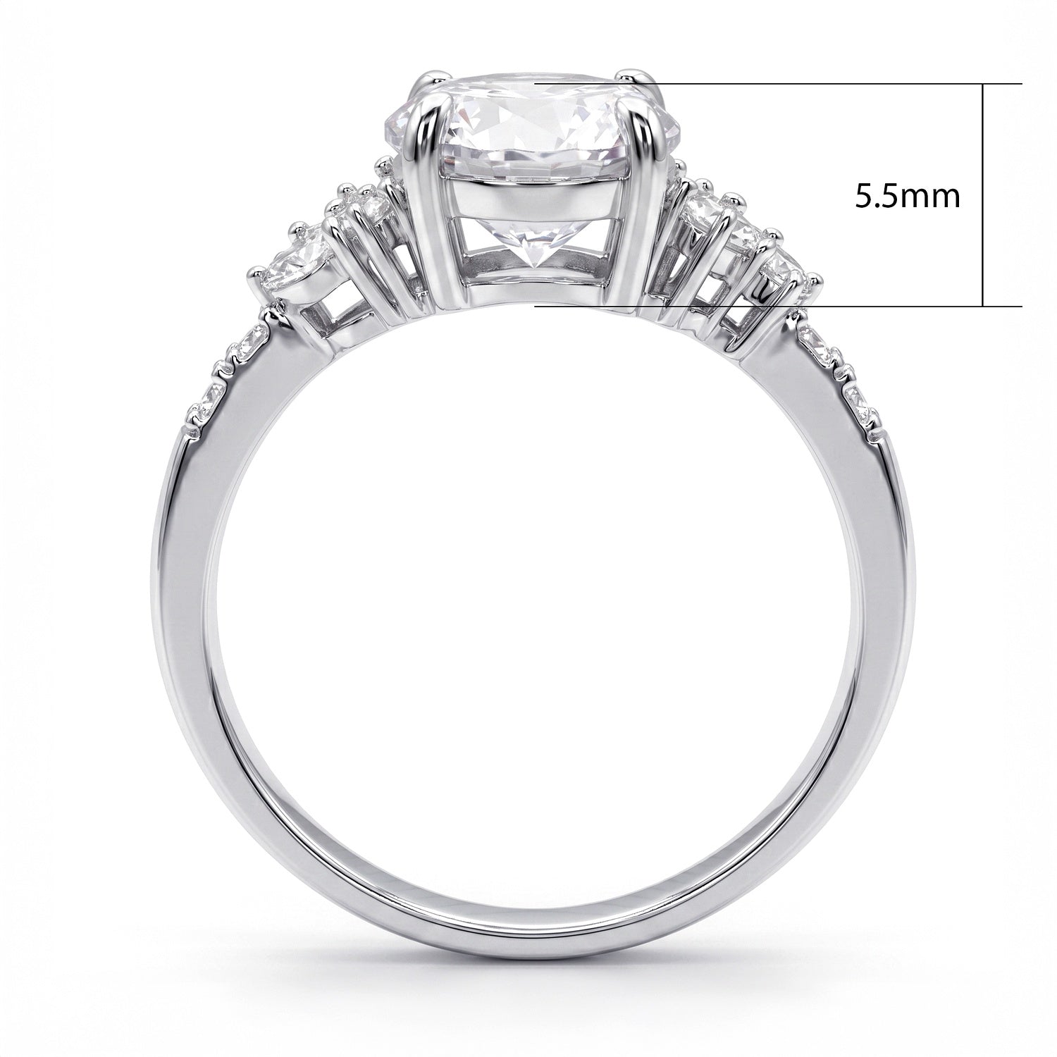 Flower Cluster CZ Ring in Sterling Silver