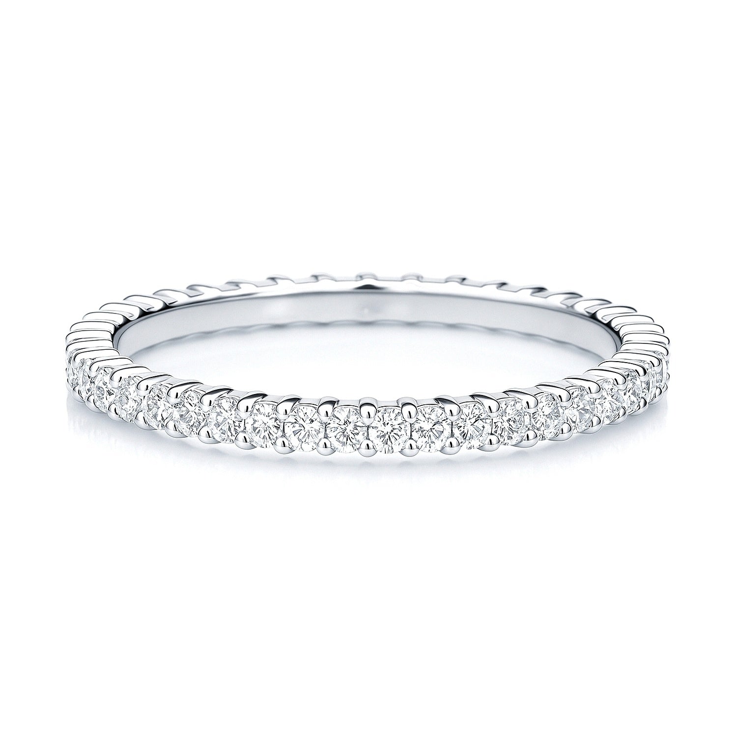 Pave CZ Eternity Ring in Sterling Silver