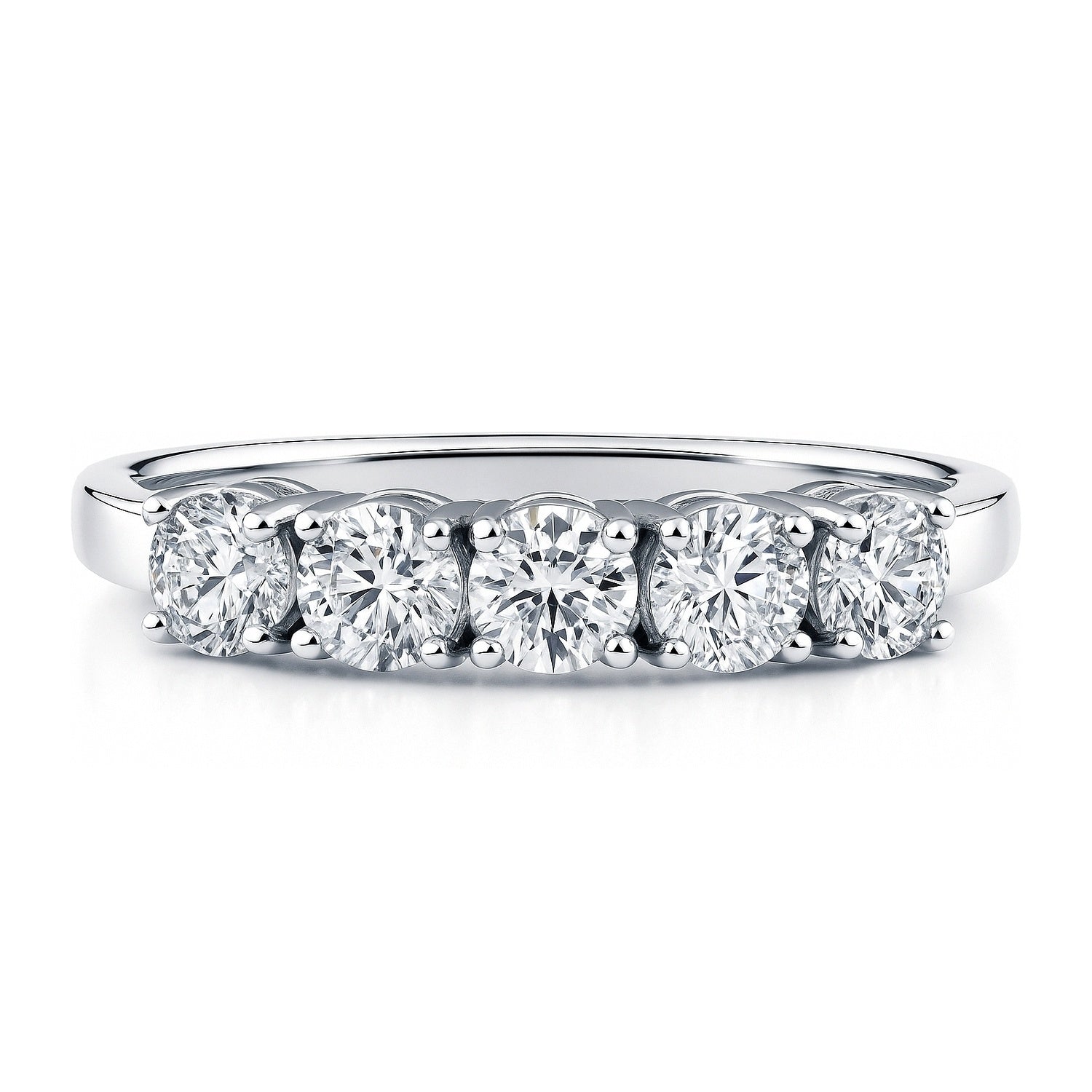 5-Stone CZ Ring in Sterling Silver