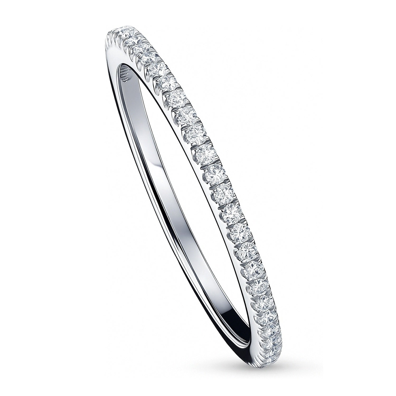 Pave CZ Eternity Ring in Sterling Silver