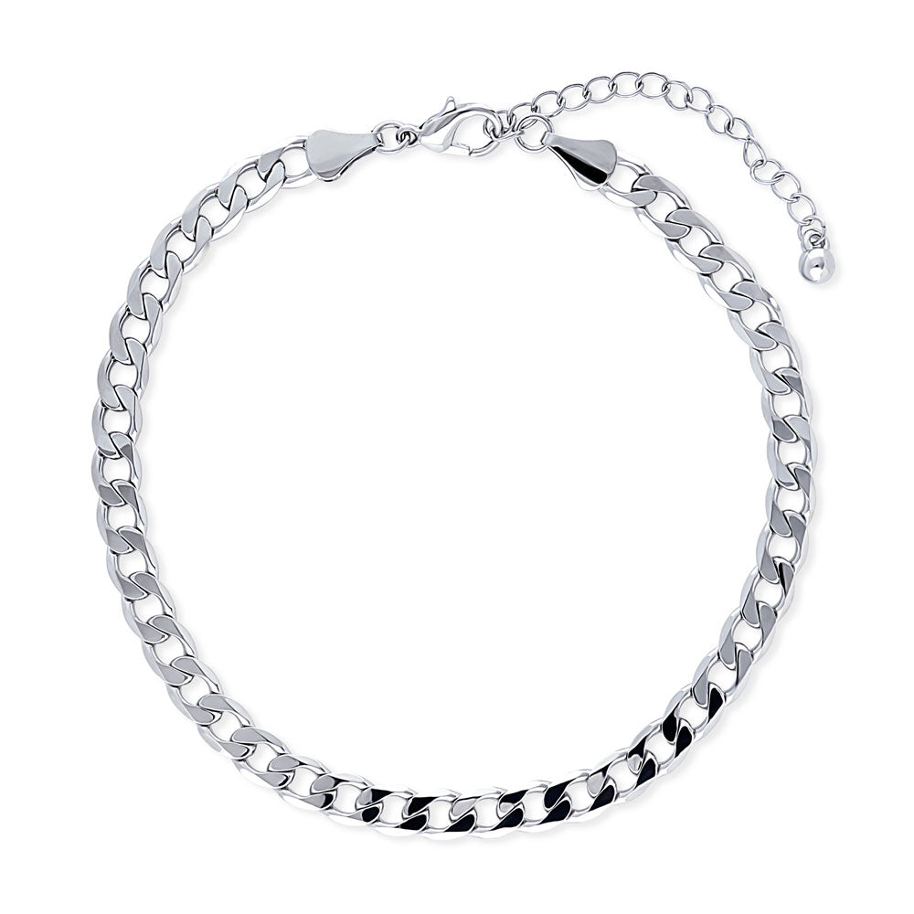 Curb Chain Anklet Ankle Bracelet in Base Metal