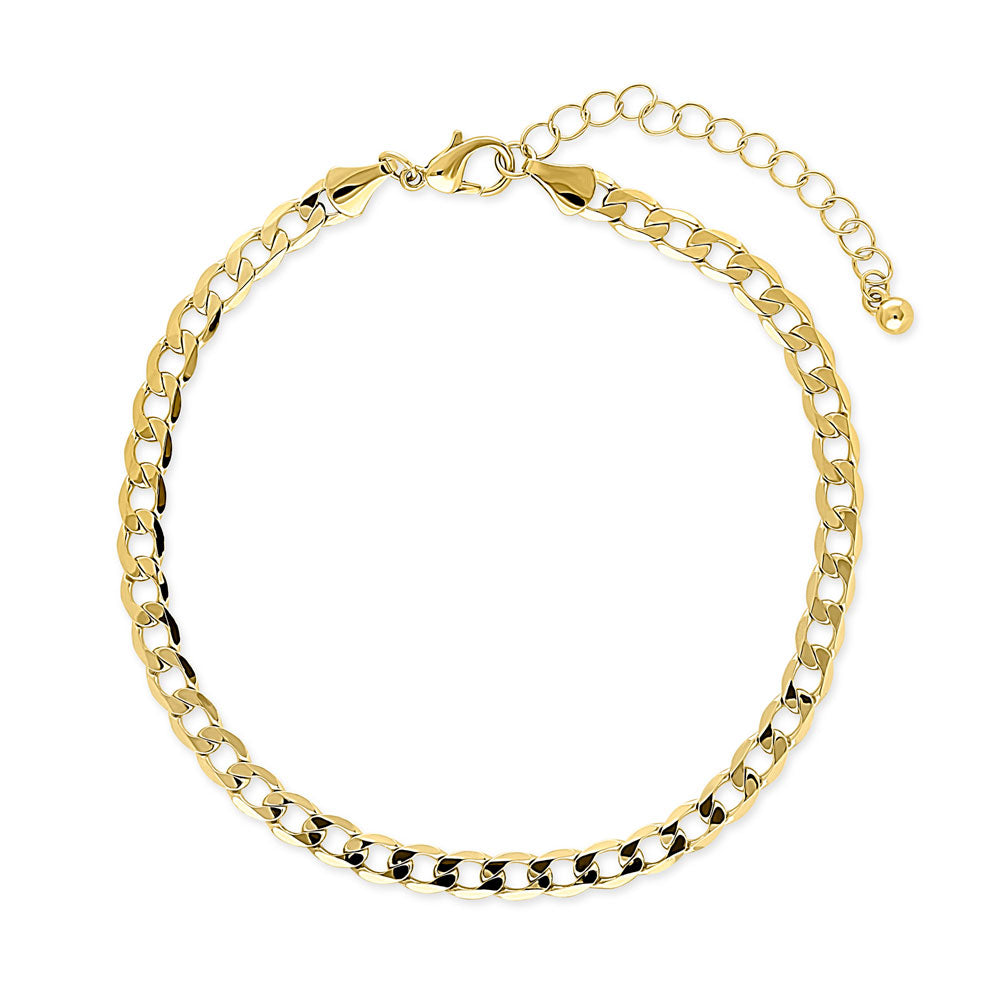 Curb Chain Anklet Ankle Bracelet in Base Metal