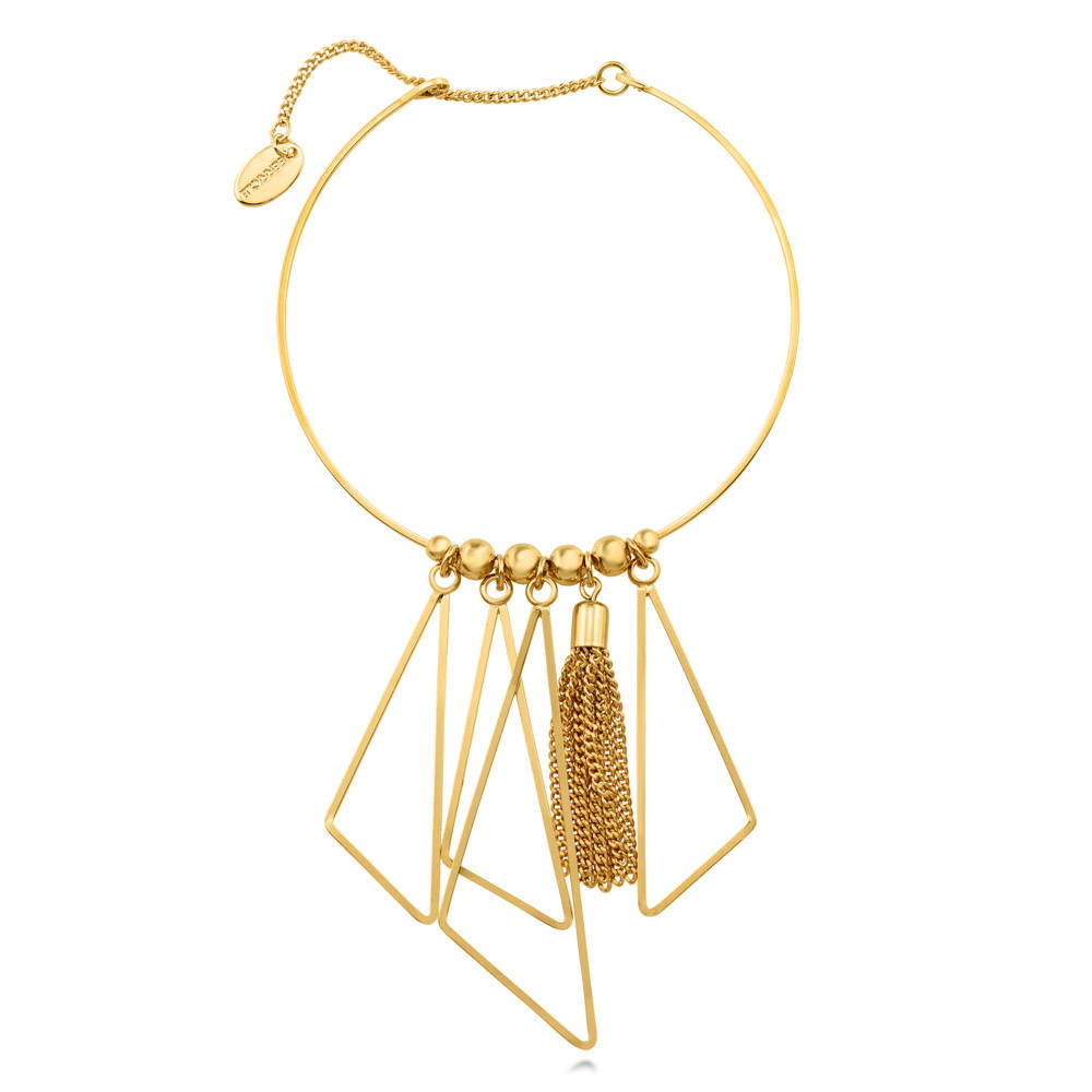 Triangle Statement Cuff in Gold-Tone