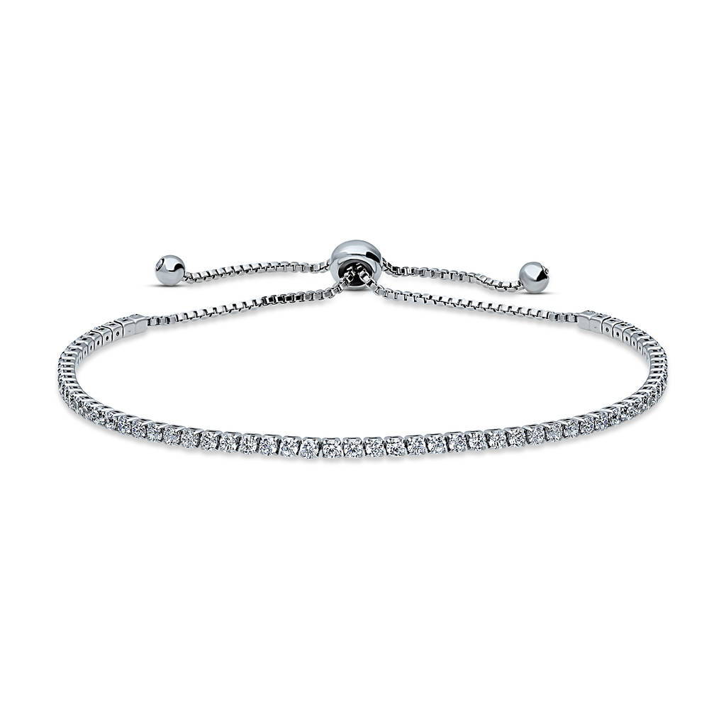 CZ Tennis Bracelet Gold Flashed, Clear Color
