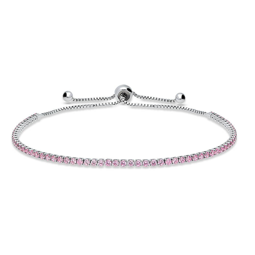 CZ Statement Tennis Bracelet in Silver-Tone