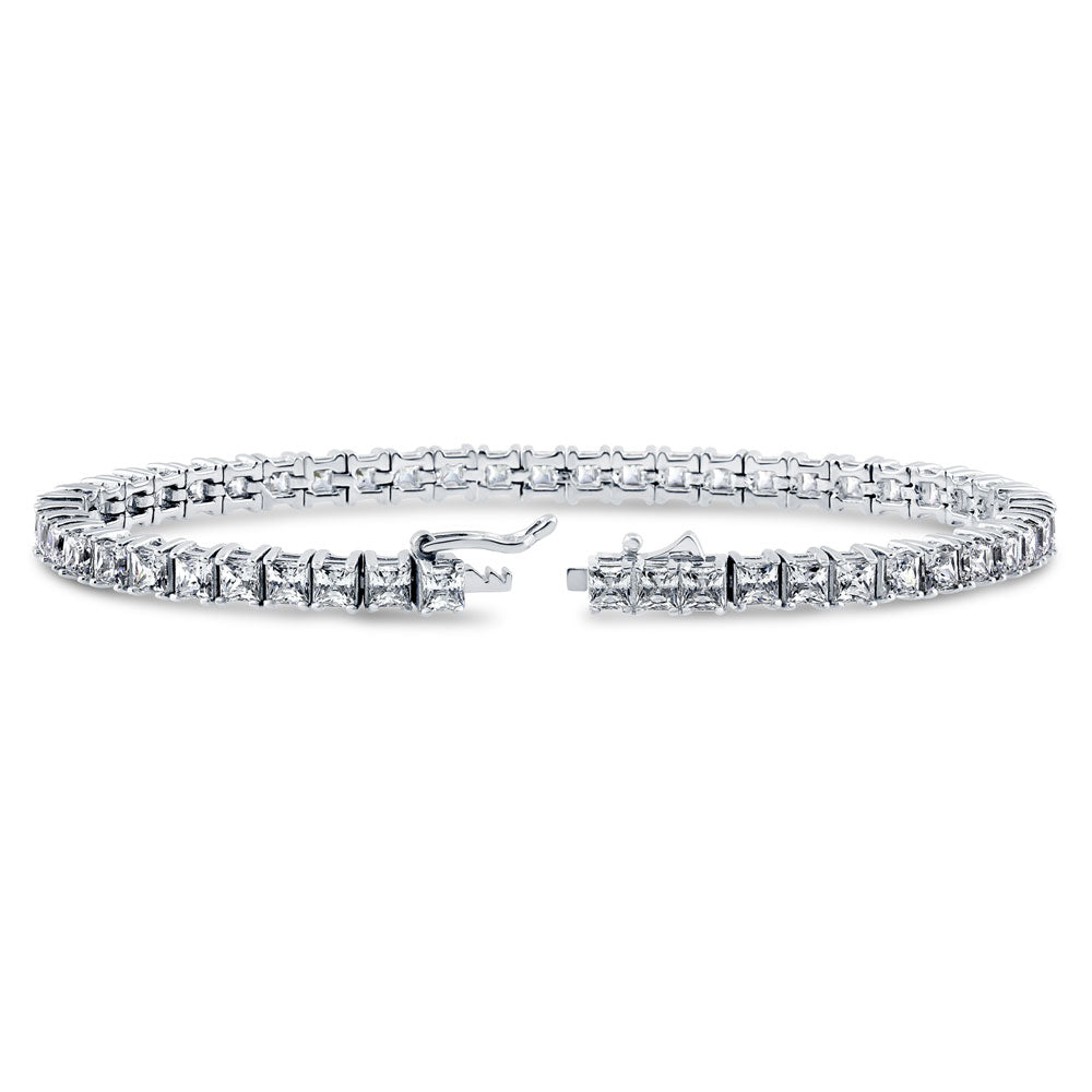 Princess CZ Statement Tennis Bracelet in Sterling Silver