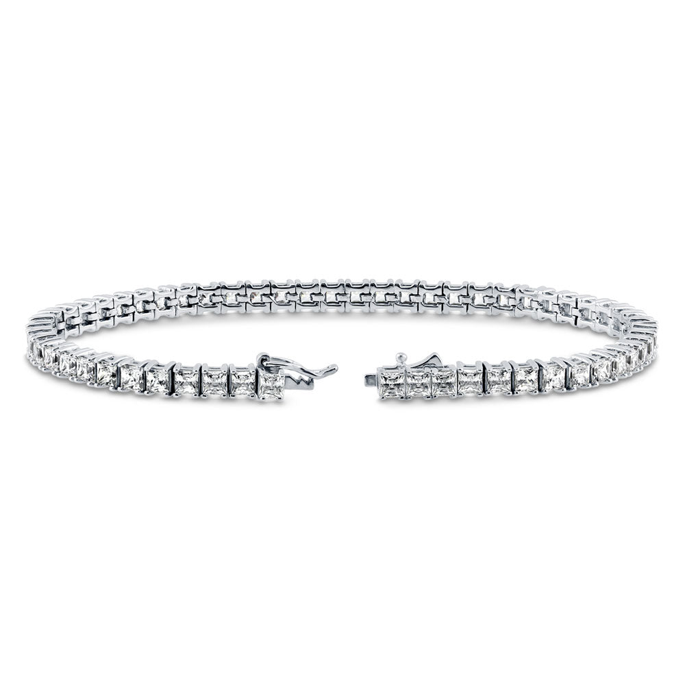 Princess CZ Statement Tennis Bracelet in Sterling Silver