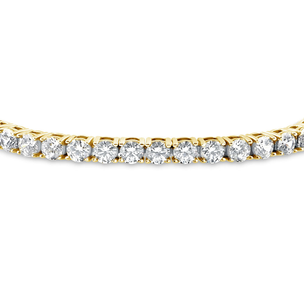 CZ Tennis Bracelet in Gold Flashed Sterling Silver