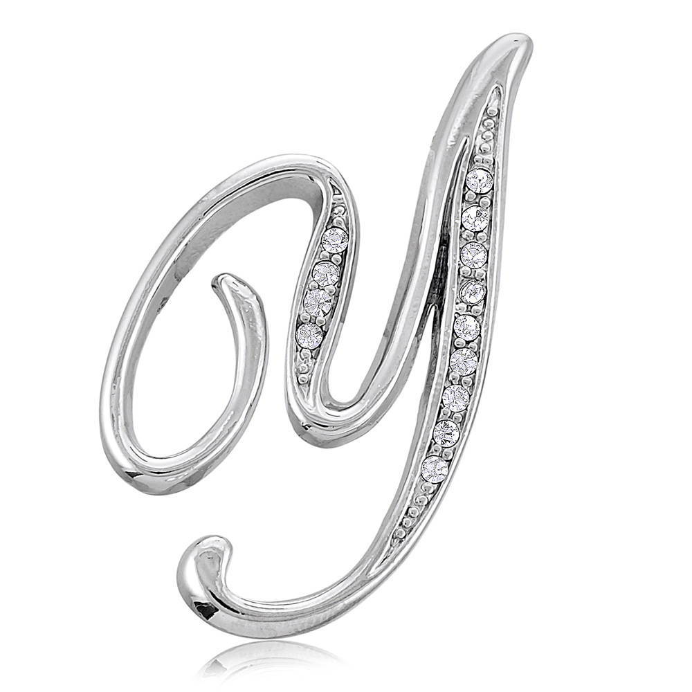 Initial Letter Pin in Silver-Tone