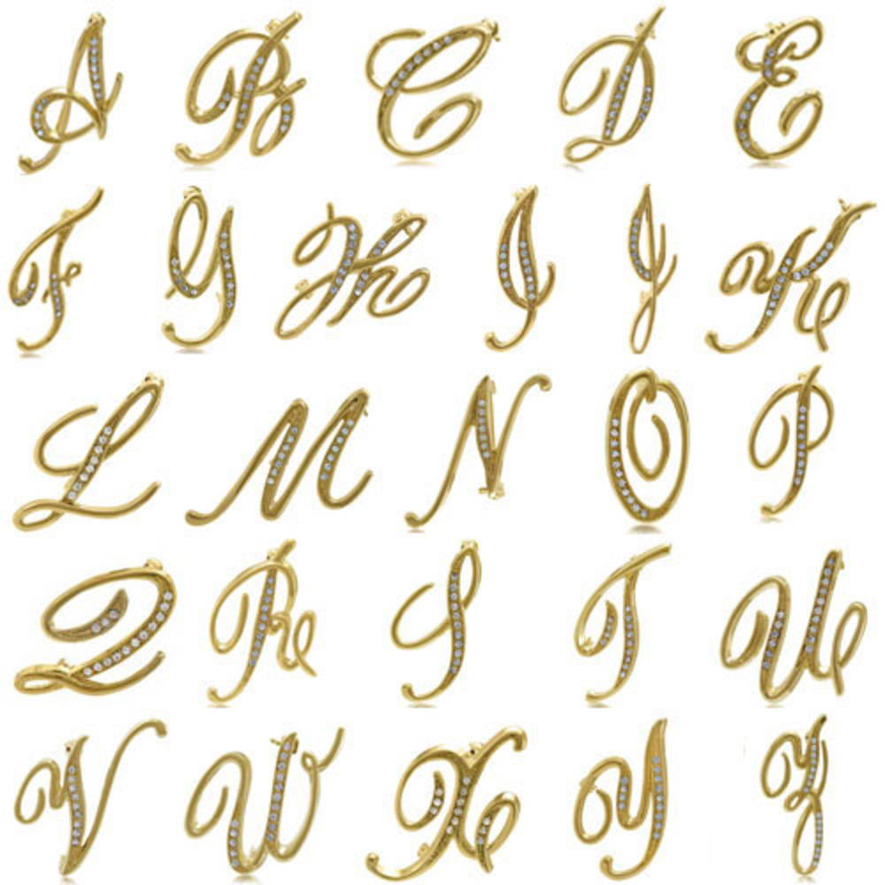Initial Letter Pin Gold-Tone