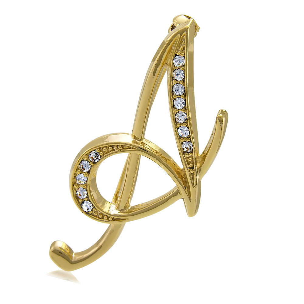 Initial Letter Pin in Gold-Tone