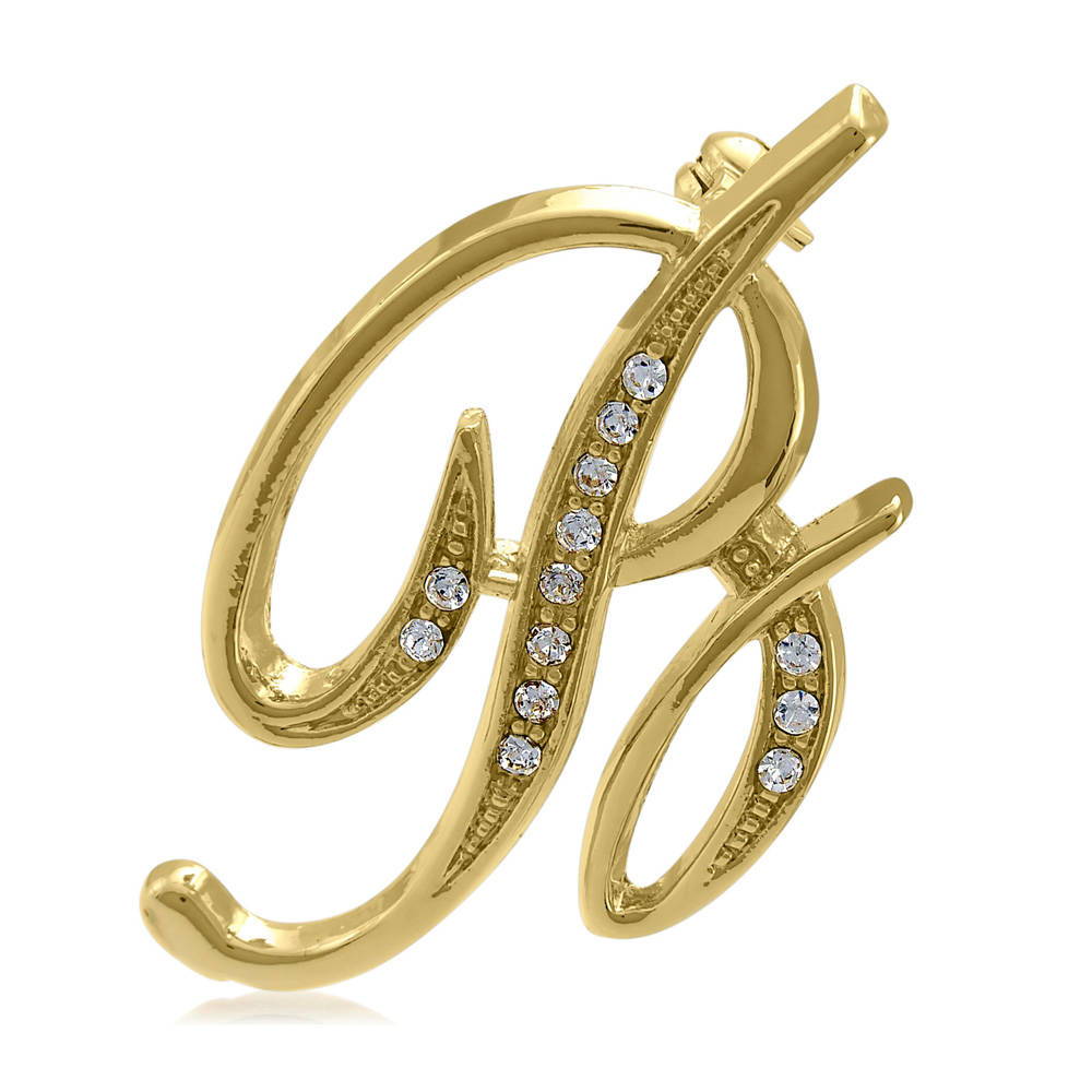 Initial Letter Pin in Gold-Tone