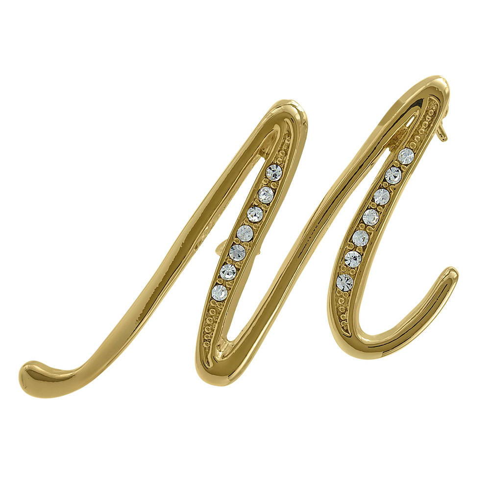 Initial Letter Pin Gold-Tone, M
