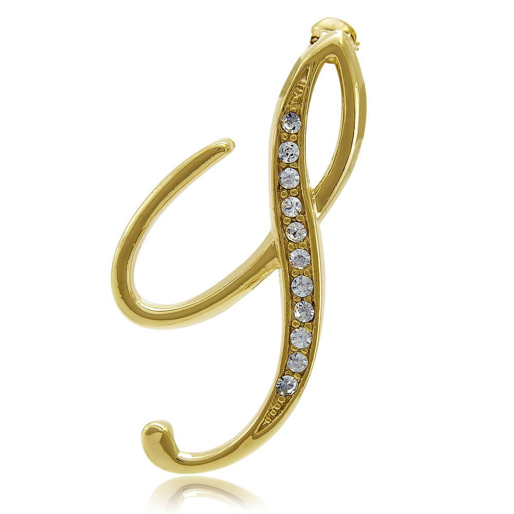 Initial Letter Pin in Gold-Tone