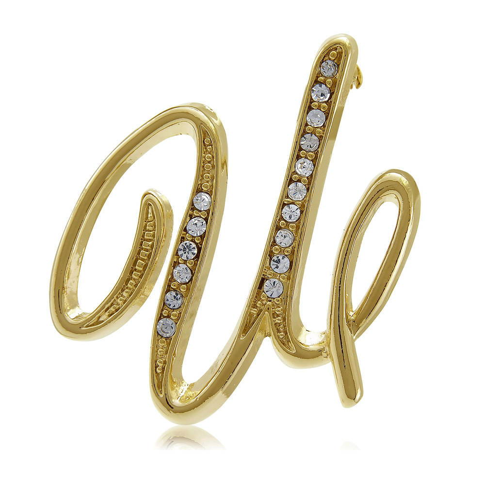 Initial Letter Pin in Gold-Tone