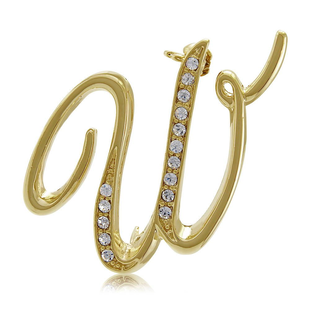 Initial Letter Pin Gold-Tone, W