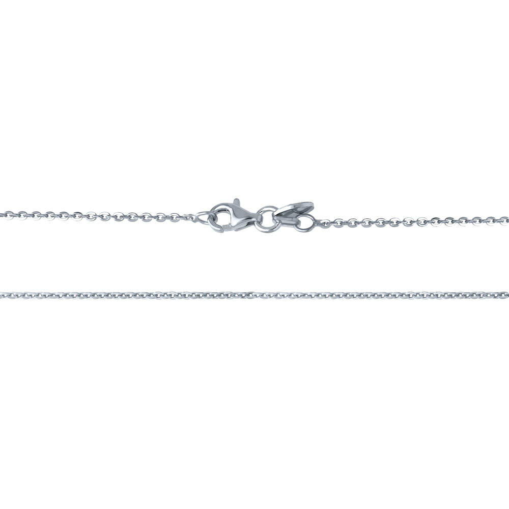 Italian Rolo Chain Necklace in Sterling Silver 1mm