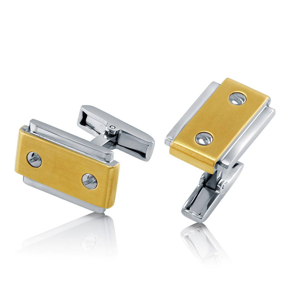 Criss Cross Gold Cufflinks