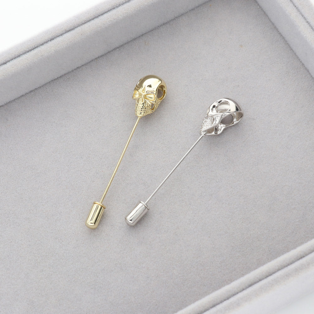 Skull Bones Pin in Sterling Silver