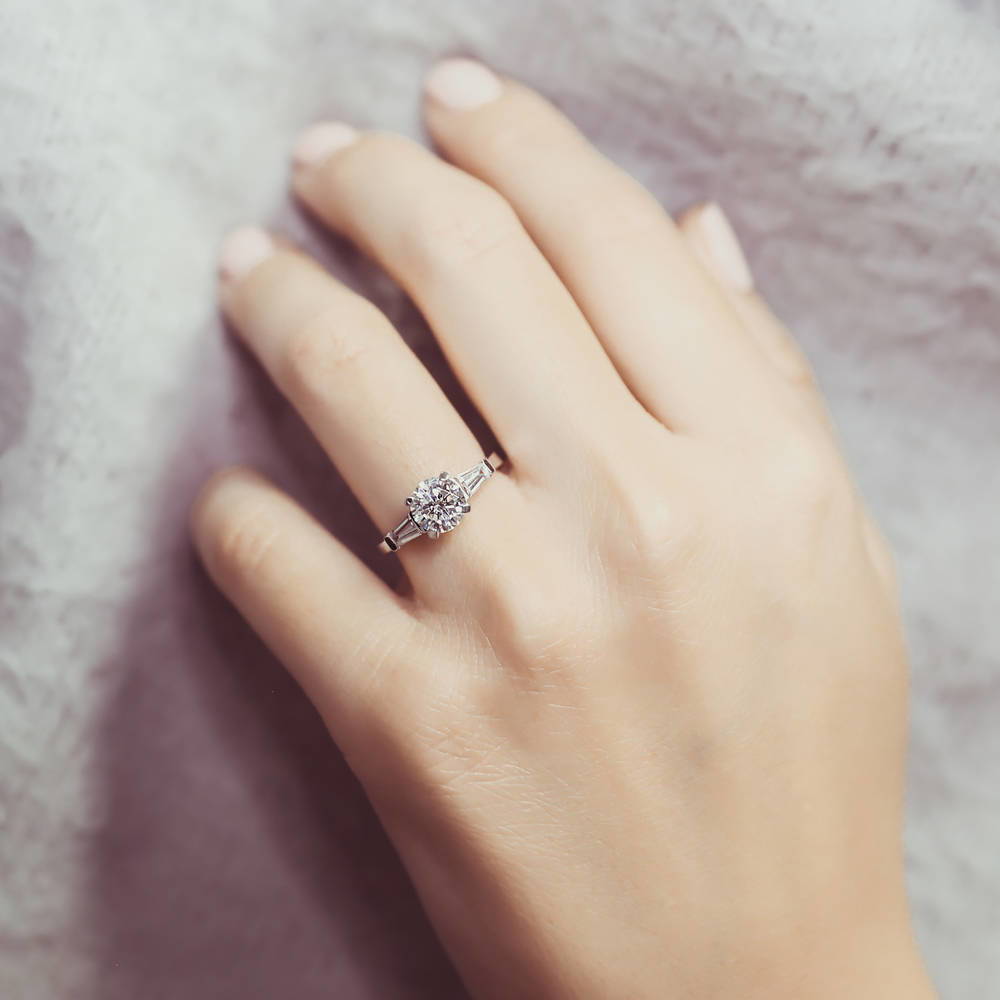 Solitaire 1ct CZ Ring in Sterling Silver