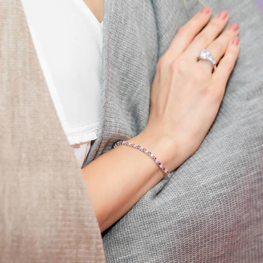 CZ Statement Tennis Bracelet in Sterling Silver