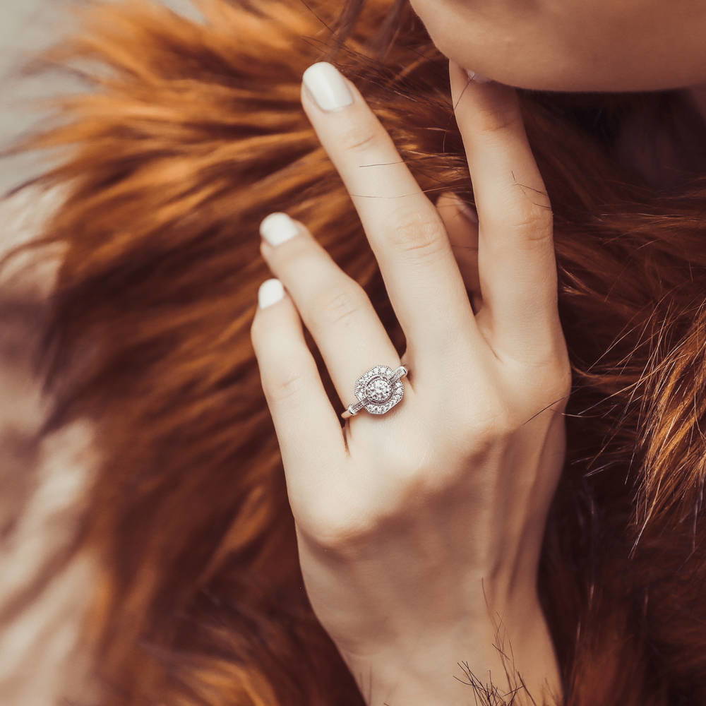 Art Deco CZ Ring in Sterling Silver