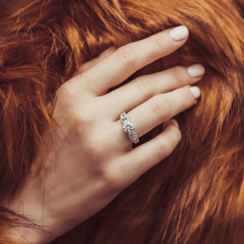 Solitaire 1ct CZ Ring in Sterling Silver