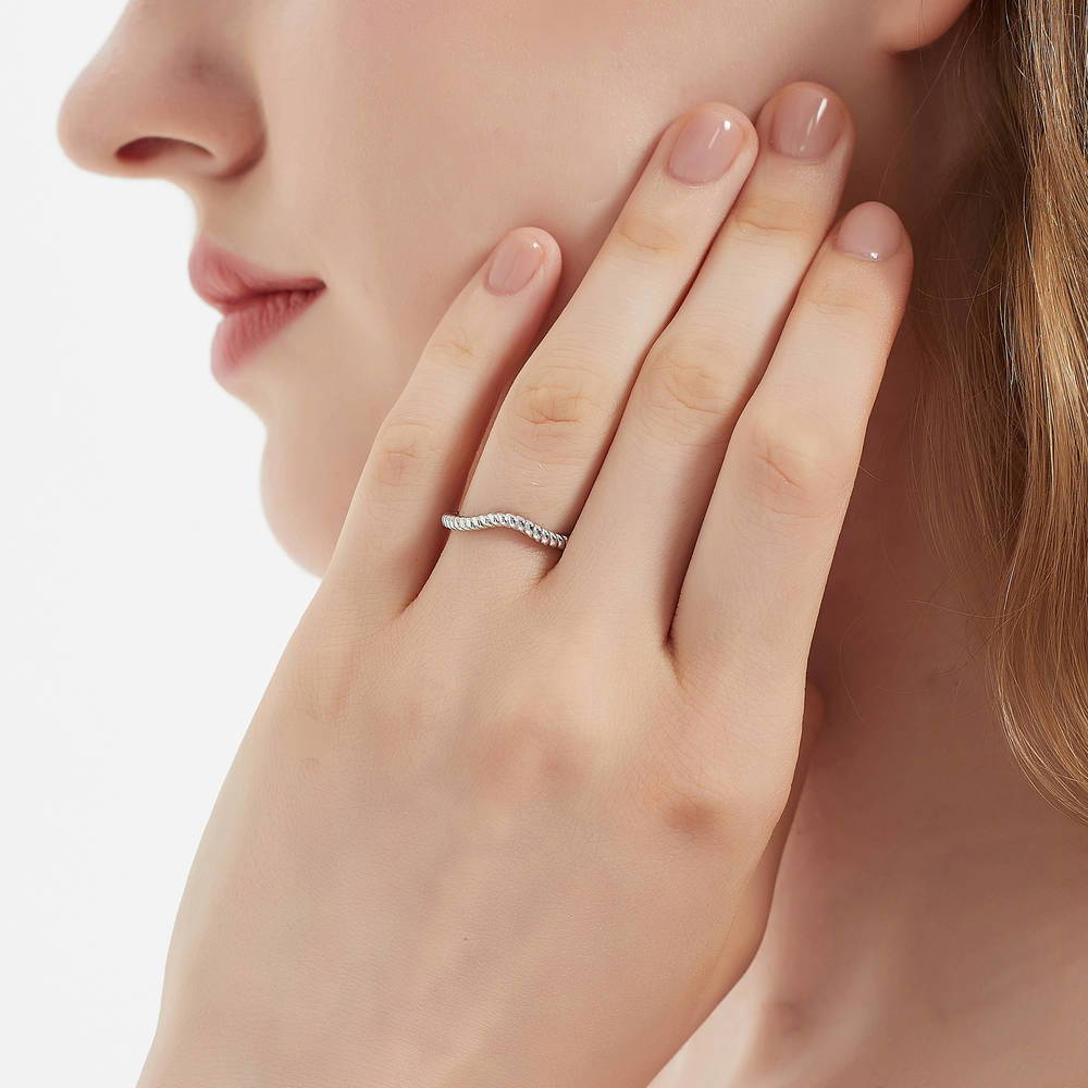 Woven Band in Sterling Silver
