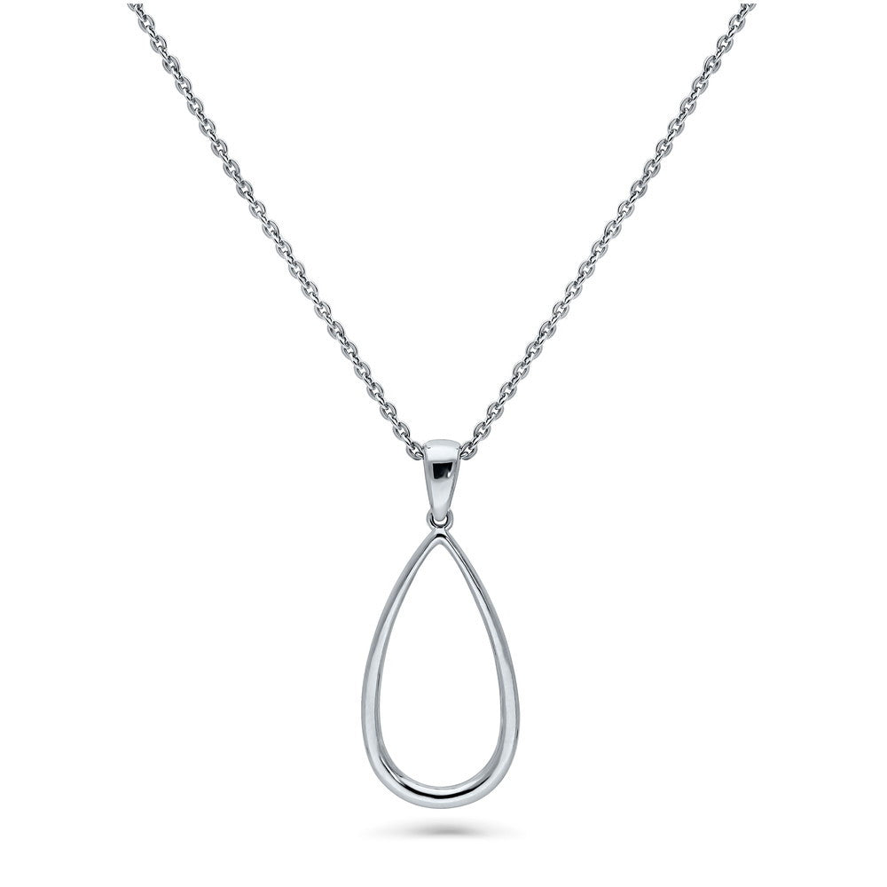 Teardrop Necklace and Earrings Set in Sterling Silver, 4 of 10