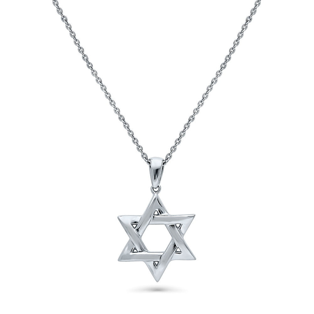 Star of David Necklace and Earrings Set in Sterling Silver, 4 of 12